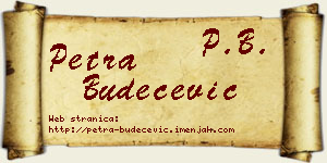 Petra Budečević vizit kartica